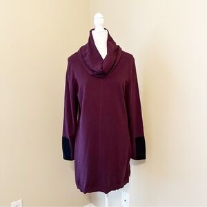 Tyler Boe Cowl Neck Cotton Cashmere Tunic Sweater - Large
